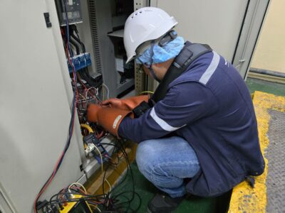 การตรวจวัดกำลังไฟฟ้าของหอผึ่งน้ำแบบต่อเนื่อง