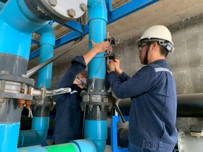 การตรวจวัดอัตราการไหลของปั๊มสูบจ่ายน้ำ (ระบบ RO Feed Pump)