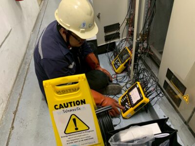 การตรวจวัดกำลังไฟฟ้าของเครื่องทำน้ำเย็น และหอผึ่งน้ำแบบต่อเนื่อง